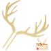 MAGICLULU 5pcs Antlers Happy Birthday Cake Topper Reindeer Antler Acrylic Cake Topper for Xmas Birthday Wedding Party Supplies Gloden - Buy Online on SooperMarket.com