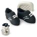 SugarArt Football Boot Set Edible Cake Topper - (Black) Handmade Football Cake Decorations - Fondant Butter Cream & Icing Sugar Cakes - Sugar Made Football Cake Toppers Contains Food Colors