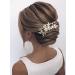 Unicra Gold Leaf Bride Wedding Hair Comb with Crystals and Pearls - Bridal Headpiece for Women and Girls - Buy Online on SooperMarket.com