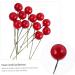 DECHOUS 144pcs DIY foam red fruit artificial fruit berry picks berry twig stem Pip Berry Stems artificial berry stems red berries red decor DIY photo props Christmas fake decoration Red 2x2x2cm - Buy Online on SooperMarket.com
