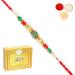 Ghasitaram Gifts Rakhi for Brother Rakhis Online - 2K-270 Fancy Thread Rakhi with 200 GMS of Soan Papdi