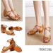 SWDZM Girls Latin Dance Shoes - Satin Suede Sole, Ballroom Salsa Tango Professional Dance Shoes - Beige-202, Size 13.5 Little Kid - Buy Online on SooperMarket.com