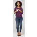 HAPPY MAMA Maternity Nursing Striped Jumper Top 1060 - Purple Melange - Size 12-14 - Buy Online on SooperMarket.com