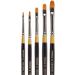 KINGART 9510 Short Filbert Paintbrush Set - Premium Golden Taklon Brushes - Set of 5 - Buy Online on SooperMarket.com