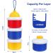 Vicloon 3-Layer Baby Milk Powder Dispenser & Snack Container - Portable Storage Pots in Red/Yellow/Blue - Buy Online on SooperMarket.com