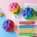 Osdue 3PCs Astro Jump Ball - Super High Bouncing Rainbow Foam Balls for Kids' Parties | Lightweight Spring Rubber Ball with Fun Noise - Buy Online on SooperMarket.com