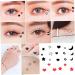 Eyeliner Stamp 2 in 1 Double-Head Waterproof Liquid Eyeliner Pen Make-Up Tool Black Heart double-headed eyeliner - Buy Online on SooperMarket.com