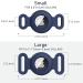 Vancle 2-Piece Silicone Airtag Case for Dog Collar - Waterproof Pet Loop Holder Black & Navy Blue - Buy Online on SooperMarket.com