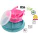 Yummy Baby Toddler Silicone Suction Divided Plate Bowl with Lid, Spoon & Straw - Pink Set | Non Slip Feeding Dish for Kids - Buy Online on SooperMarket.com