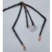 Buy Deister Brown Rose Gold Pink Dark Brown Leather Breastplate with Soft Rhinestone Glitter & Auxiliary Reins - X Full - International Shipping Available - Buy Online on SooperMarket.com