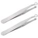 2Pcs Nose Hair Tweezers Stainless Steel Nose Hair Removal Tweezers Nose Hair Tweezers for Women Men