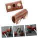 Plafope Leather Razor Storage Case - 2-Piece Protective Shell for Smooth Razor | Durable Brown 8.5x4.5cm - Buy Online on SooperMarket.com