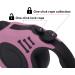 360 Tangle-Free Retractable Dog Lead | Adjustable Harness Leash for Medium Small Pets | Non-Slip Handle | Extendable Nylon | Ideal for Training Walking Jogging | 5M/16FT | 15-20KG | Pink - Buy Online on SooperMarket.com