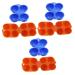 GLEAVI 6 Pcs Eggs 2 Grids Egg Case for Bbq Snap Lock Egg Holder for Fishing Barbecue Storage Box Travel As Shownx3pcs Mx3pcs