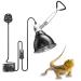Bonlux Reptile Heat Lamp Holder 200W Tortoise Heat lamp with Clip and BS Plug for E27 UVA/UVB Bulb Pet Heat lamp for Reptiles Bearded Dragon Snake Chick Black