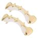 Hip Hop Brace Party Teeth Brace Compatible for Halloween for Party for Music Concerts(Gold)