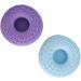BORDSTRACT 2PCS Makeup Brush Cleaning Folding Bowl Beauty Tool Cleaning Washing Bowl Cute Shaped Soft Silicone Cosmetic Brushes Washing Tool Blue Purple - Buy Online on SooperMarket.com