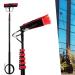 12Ft-36Ft Photovoltaic Panel Cleaning Brush Window Cleaning Pole Water Fed Brush Extension Pole Roof Glass Cleaning Brush Commercial Cleaning Tools/20Ft 35cm Brush Head 6M/21FT
