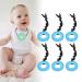 10PCS Kids Chewing Pendant Chew Sensory Necklace - Dark Blue | Silicone Teething Pain Relief for Children - Low Temp Resistant - Buy Online on SooperMarket.com