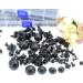 154pcs Black Solid Plastic Safety Eyes with Washers for DIY Crafts - Teddy Bear Dolls, Plush Animals, Puppets - 1Box - 12 Sizes - Buy Online on SooperMarket.com