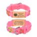 Kids Bracelet Safety ID Wristbands - Cusromised Outdoor Anti-Lost Wristband with Silicone Cartoon Pattern Personalised Medical Alert Bracelets with Emergency Contact Information For Child Boys Girls Pink Rose Gold-butterfly-medical