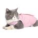 EASY JOY Cat Surgery Recovery Suit for Abdominal Wounds or Skin Diseases Cat Medical Surgical Clothes Onesies After Surgery E-Collar Alternative Kitten Post-Operative Recovery Vest Shirt (M Pink) M Pink1