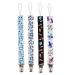 4pcs Baby Pacifier Clip Chain Print Cotton Strap Infant Child Set Unisex Universal Perfect Baby Gift(Light Blue)