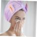 MAGICLULU 2pcs Bunny Ears Dry Hair Hat Hair Ring Aldult Coral Fleece Violet - Buy Online on SooperMarket.com