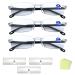 GMXJGZ 3 pieces autozoom reading glasses car zoom reading glasses intelligent zoom color change glasses clear focus glasses with automatic adjustment for women men comes with glasses case and brille cloth