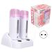 Double Depilatory Heater & Wax Roller Set | Portable Roll-On Wax Warmer for Hair Removal | EU-Compatible for Men & Women - Buy Online on SooperMarket.com