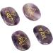 Earth Air Fire Water Stones Triangular Crystals Symbols Flake Reiki Oval Stamps (Purple) - Buy Online on SooperMarket.com