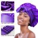 3pc Satin Bonnets for Black Women - Large Silky Bonnet Set in Black, Wine Red, Purple - Buy Online on SooperMarket.com