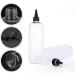 2 Pack 16.9oz Hair Color Applicator Bottles - PET Plastic Squeeze Bottles for Hair Dye - Refillable and Transparent - Clear/black Cap - Buy Online on SooperMarket.com