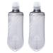 TRIWONDER Soft Flasks Collapsible Water Bottles TPU Folding Flask Sports Water Bottle for Hydration Pack - Ideal for Running Hiking Cycling Climbing Grey 170ml/5.75oz - Pack of 2