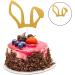 1 Pack Cute Easter Theme Cupcake Topper Decorative Cake Toppers Easter Festival Party Supplies Gold RabbitsLM - Buy Online on SooperMarket.com