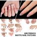 Ruarby 600x Full Cover Stick on Nail Artificial Nails French Tip False Nails Press On Nail Ballerinas False Nails for Woman MDF01 - Buy Online on SooperMarket.com
