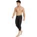Coolomg Compression Pants for Men Youth & Children | 3/4 Fitness Trousers | Fast Drying Functional Running Wear | Sizes XXXS to XXL | Black - Buy Online on SooperMarket.com