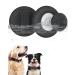 Simplethings waterproof Airtag dog collar anti-loss protective cover compatible with Apple Airtag GPS tracker silicone-air day holder for cat and dog collars black+black M-22mm