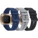 3-Pack Sport Bands Compatible with Fitbit Sense/Sense 2/Versa 3/Versa 4  Classic Soft Silicone Replacement Wristband Strap Accessories for Women Men(Black/Midnight Blue/Gray) - Buy Online on SooperMarket.com