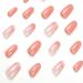 Luvadeyo 24 Pcs Medium Press on Nails - Orange French Fake Nails with Nail Glue | Buy Online Internationally - Buy Online on SooperMarket.com