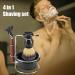 Fydun Men's Shaving Set - 4-Part Manual Razor Hair Brush Shaving Shell & Stainless Steel Rack | Classic Wet Shaving Essentials - Buy Online on SooperMarket.com