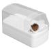 Nail Drill Bits Container Portable Acrylic Cover 30 Holes Nail Drill Bits Stand for Artist for Salon (White)