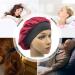 Satin Bonnet 3PCS Silk Hair Bonnet for Women - Black, Leopard, Red - Soft Sleep Cap for Braids, Natural Curly Hair - Satin Sleeping Cap - Buy Online on SooperMarket.com