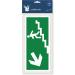 Buy Pubblimania Emergency Exit Sign - Robust PVC for Indoor & Outdoor Use (29 x 13 cm) - Stairs Left Exit Arrow - Buy Online on SooperMarket.com