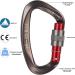 XINDA Screwgate Locking Carabiner Clip Set - 5 Pack Heavy Duty Rock Climbing Carabiners - Professional Outdoor Gear in Gray - Buy Online on SooperMarket.com