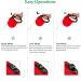 Etaccu Rollerin Retractable Dog Leash - 5m One-Button Block Reflective Non-Slip Handle for Small/Medium Dogs up to 20kg - Red - Buy Online on SooperMarket.com