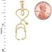 Fine 14k Yellow Gold Heart-Shaped Stethoscope Pendant | Elegant Medical Jewelry for Nurses & Doctors - Buy Online on SooperMarket.com