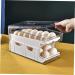 ORFOFE Box Egg Storage Box Eggs Plastic Bins with Tray Egg Tray for Refrigerator Egg Rack Double Layer - Buy Online on SooperMarket.com