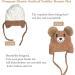 Cute Bear Kids Winter Hat | Ear Flaps, Dual Pom-Pom | Toddler Fleece Lined Earflap Cap - Khaki - Buy Online on SooperMarket.com