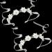 Syhood 2 Pieces Girl Elegant Headband Flower Headpiece White Flower Headband with Ribbon and Rhinestones Cute Bridal Wedding headband for Girl Party Hair Accessories